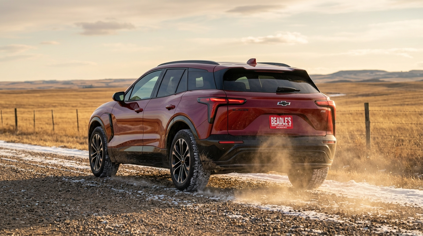 2026 Chevrolet Blazer on a snowy South Dakota road
