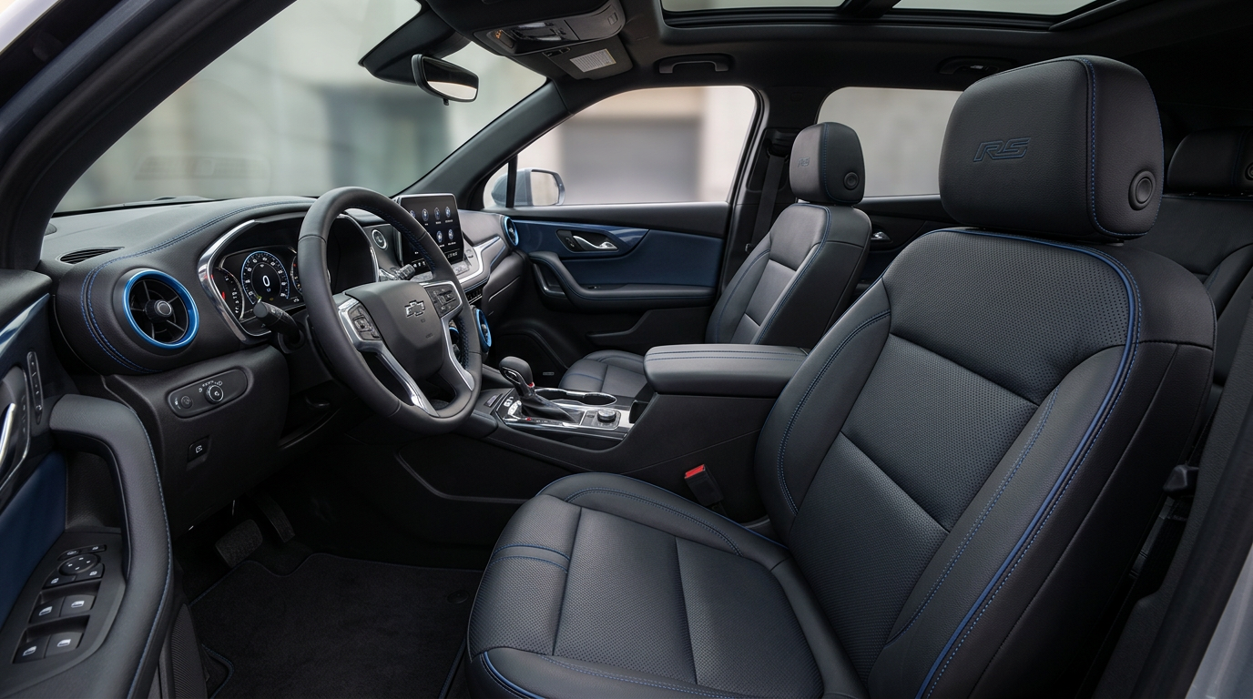 2026 Blazer rear cargo area with folded seats, South Dakota storage