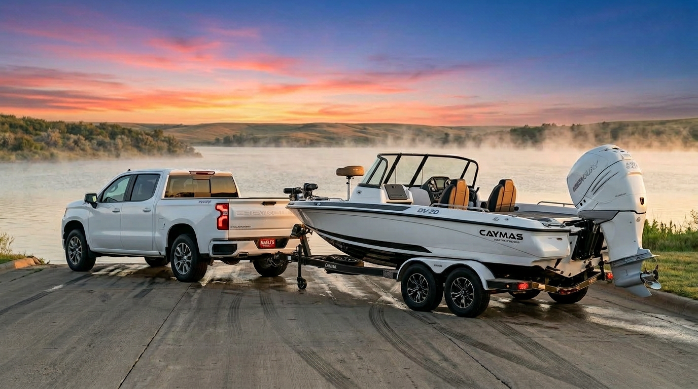 2026 Silverado 1500 at Lake Oahe boat launch near Mobridge South Dakota