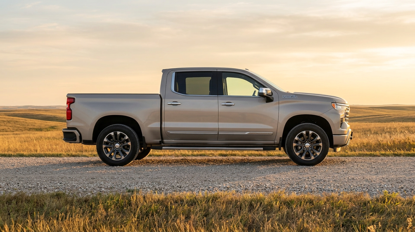 2026 Chevrolet Silverado 1500 exterior on a South Dakota highway