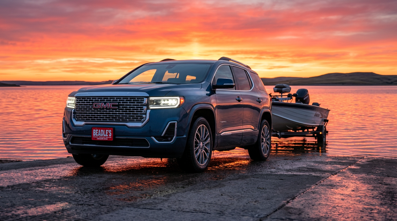 2026 GMC Acadia towing guide for Lake Oahe near Mobridge SD