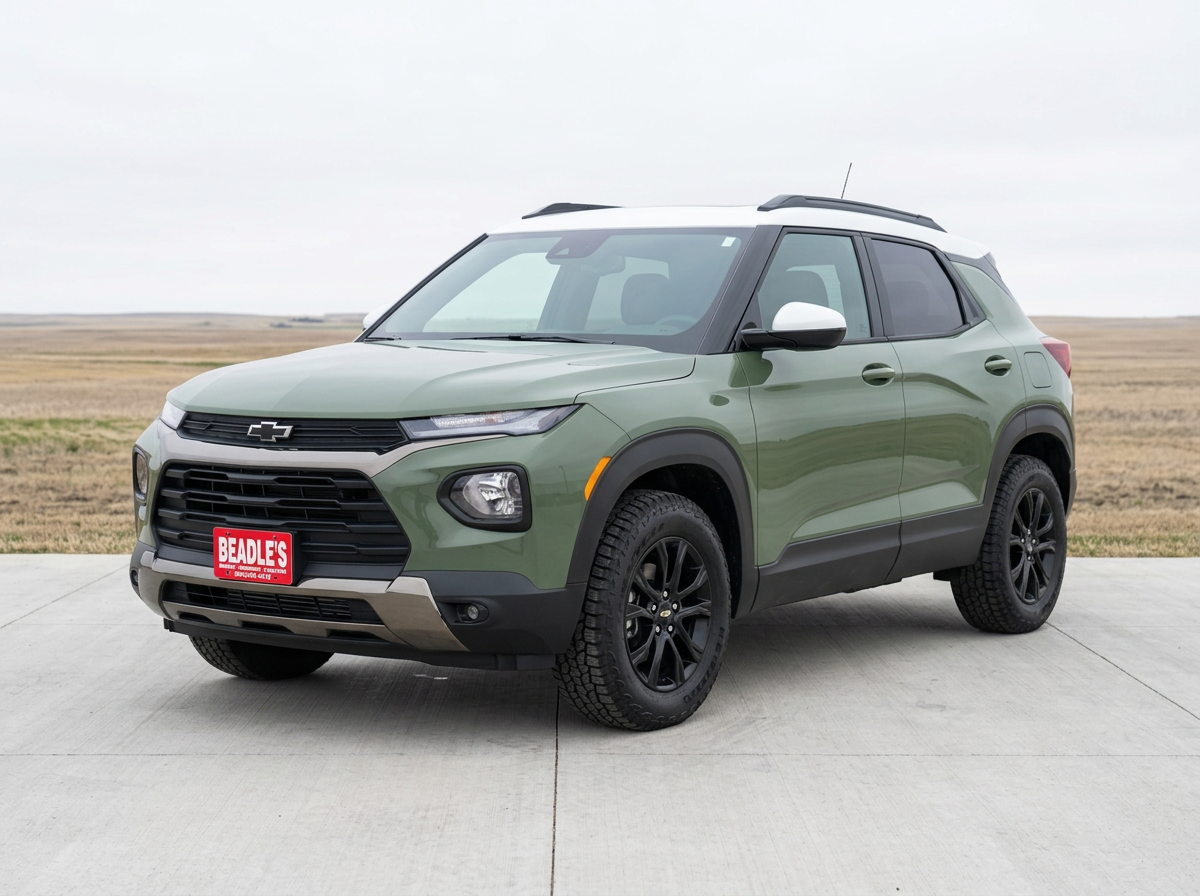 2026 Chevrolet Trailblazer ACTIV in Cacti Green with Summit White roof and sport terrain tires