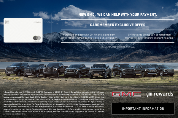 Purchase or lease with GM Financial and earn up to 50,000 bonus points, up to a $500 value.1 and ...