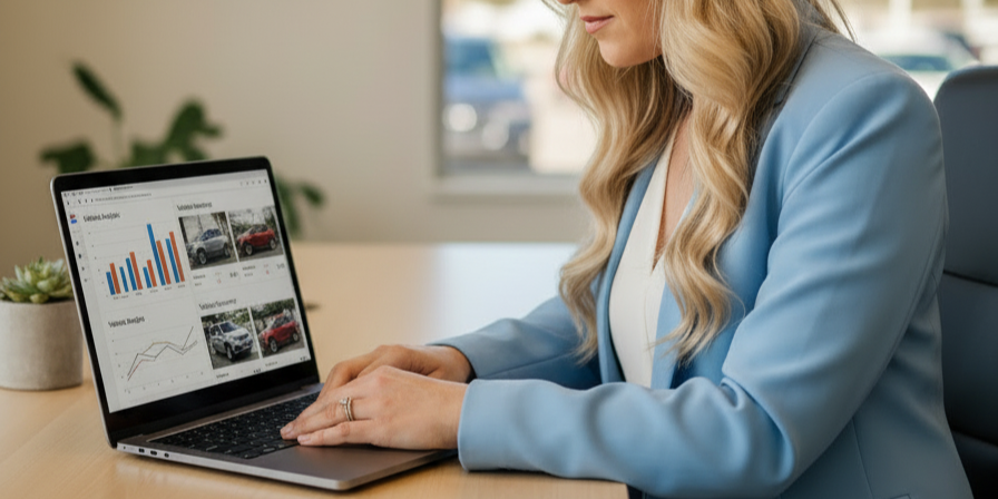 Dealership marketing and analytics work scene